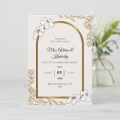 Faire-part de mariage élégants | Designs minimalis (Debout devant)