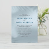 Faire-part de mariage élémentaire d'eau et de glac (Debout devant)