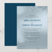 Faire-part de mariage élémentaire d'eau et de glac (Devant / Derrière)