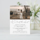 Faire-part de mariage elopé Nous avons noué le noe (Debout devant)