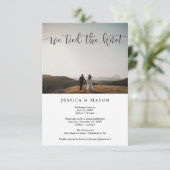 Faire-part de mariage elopé pour annonce de fiança (Debout devant)