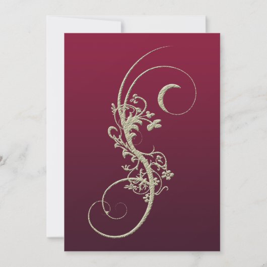Faire-part de mariage Embossée Gold Faux (Devant)