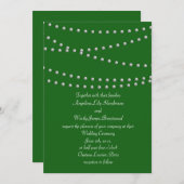 Faire-part de mariage Emerald Green Pearls (Devant / Derrière)