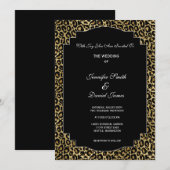 Faire-part de mariage Empreinte de léopard (Devant / Derrière)