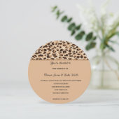 Faire-part de mariage Empreinte de léopard (Debout devant)