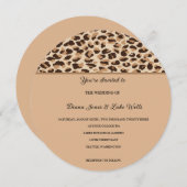 Faire-part de mariage Empreinte de léopard (Devant / Derrière)
