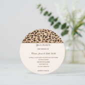 Faire-part de mariage Empreinte de léopard (Debout devant)