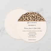 Faire-part de mariage Empreinte de léopard (Devant / Derrière)