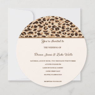 Faire-part de mariage Empreinte de léopard