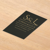 Faire-part de mariage en acrylique avec monogramme (Poser)
