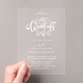 Faire-part de mariage en acrylique Boho écriture m (In situ (ordinateur de poche))