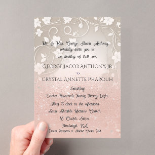 Faire-Part de Mariage en Acrylique Bulles de Champ