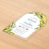 Faire-part de mariage en acrylique Citron Italien (Poser)