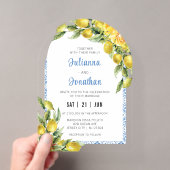 Faire-part de mariage en acrylique Citron Italien (In situ (ordinateur de poche))