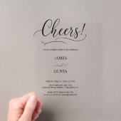 Faire-part de mariage en acrylique clair avec écri (In situ (ordinateur de poche))