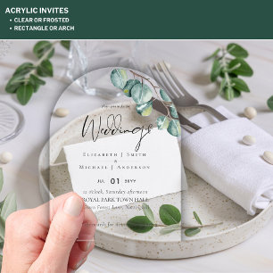 Faire-part de mariage en acrylique clair BUDGET av