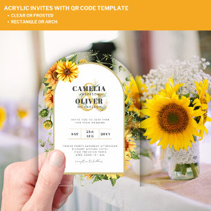 Faire-part de mariage en acrylique clair BUDGET To