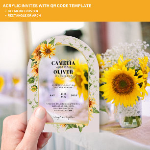 Faire-part de mariage en acrylique clair BUDGET To