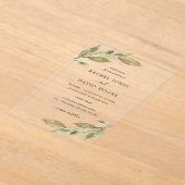 Faire-part de mariage en acrylique clair Leaf (Poser)