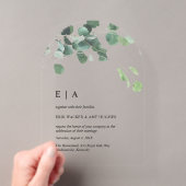 Faire-part de mariage en acrylique en forme d'arch (In situ (ordinateur de poche))