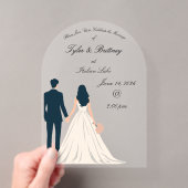 Faire-part de mariage en acrylique en forme d'arch (In situ (ordinateur de poche))