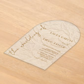 Faire-part de mariage en acrylique feuilles d'ivoi (Poser)