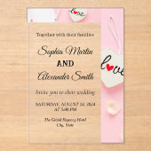 Faire-part de mariage en acrylique moderne (Recto)