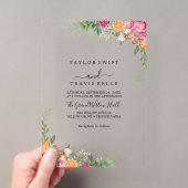 Faire-part de mariage en acrylique moderne minimal (In situ (ordinateur de poche))