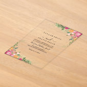 Faire-part de mariage en acrylique moderne minimal (Poser)