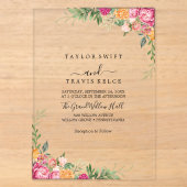 Faire-part de mariage en acrylique moderne minimal (Recto)