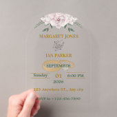 Faire-part de mariage en acrylique transparent à a (In situ (ordinateur de poche))
