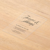 Faire-part de mariage en acrylique transparent de  (Poser)