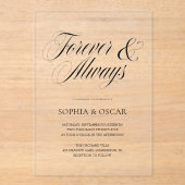 Faire-part de mariage en acrylique transparent de  (Recto)