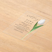 Faire-part de mariage en acrylique tulipe clair (Poser)
