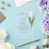 Faire-part de mariage en acrylique tulipe clair (Insitu (Mariage))