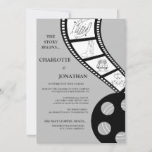 Faire-Part de Mariage en Bande de Film Cinématogra