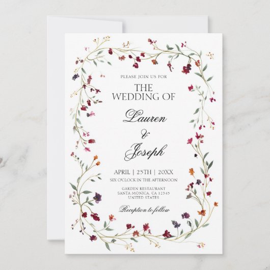 Faire-part de mariage en bijou (Devant)