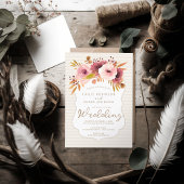 Faire-part de mariage en Boho Flush Flora moderne