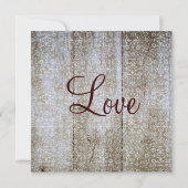 Faire-part de mariage en bois affligé par (Dos)