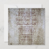 Faire-part de mariage en bois affligé par (Devant)