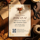 Faire-part de mariage en bois de grange rustique M
