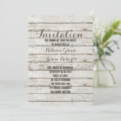 faire-part de mariage en bois de grange rustique v (Debout devant)