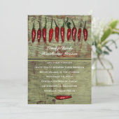 Faire-part de mariage en bois de regard de Red Hot (Debout devant)