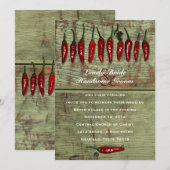 Faire-part de mariage en bois de regard de Red Hot (Devant / Derrière)