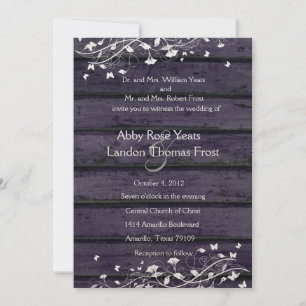 Faire-part de mariage en bois d'Indigo
