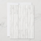 Faire-part de mariage EN BOIS RUSTIQUE (Dos)