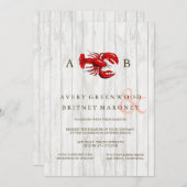 Faire-part de mariage EN BOIS RUSTIQUE (Devant / Derrière)