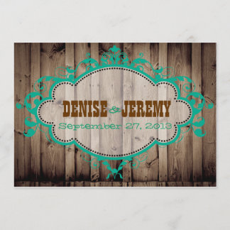 Faire-part de mariage en bois rustique