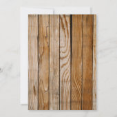 Faire-part de mariage en bois rustique (Dos)