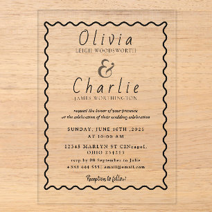 Faire-part de mariage en bois rustique